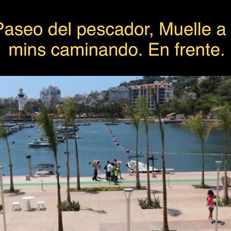 Apartamento Sobre Costera, 1min La Quebrada, 3m playas/yates Acapulco Exterior foto