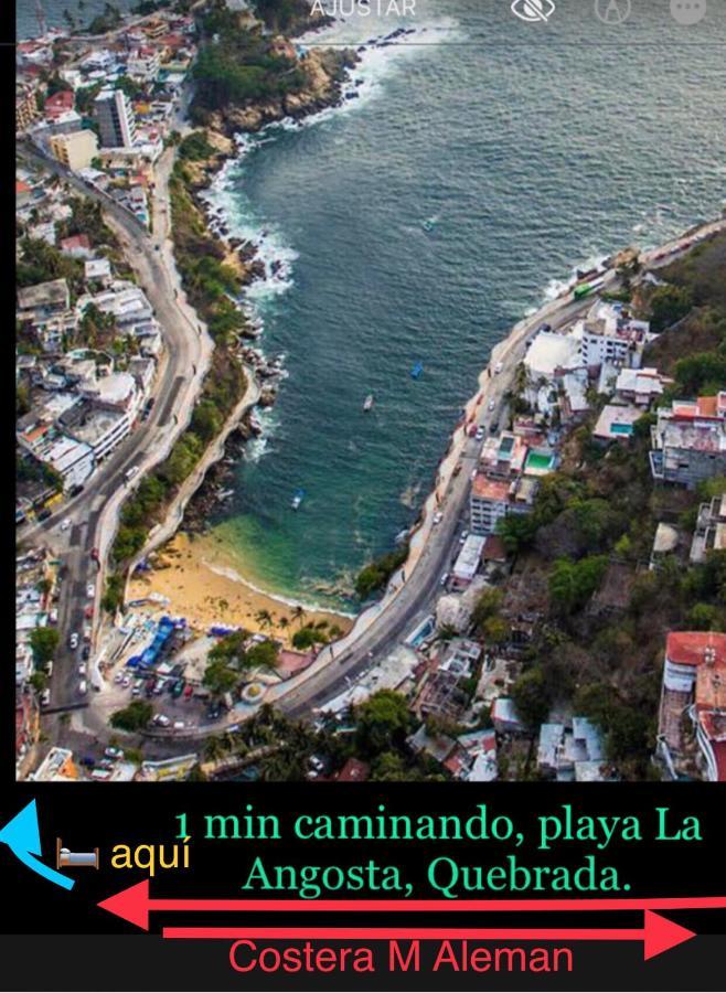 Apartamento Sobre Costera, 1min La Quebrada, 3m playas/yates Acapulco Exterior foto